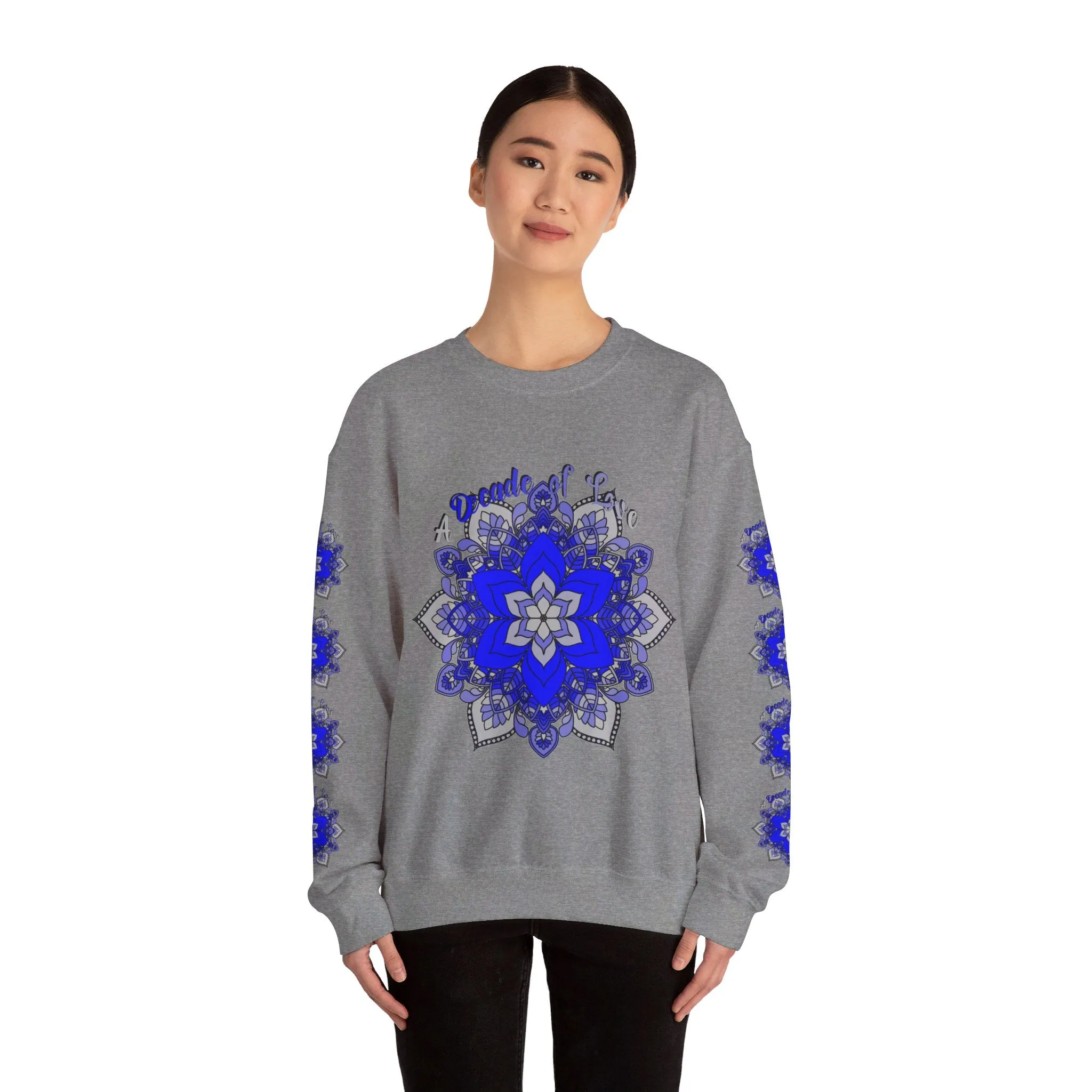 10th Anniversary Mandala Design Unisex Sweatshirt