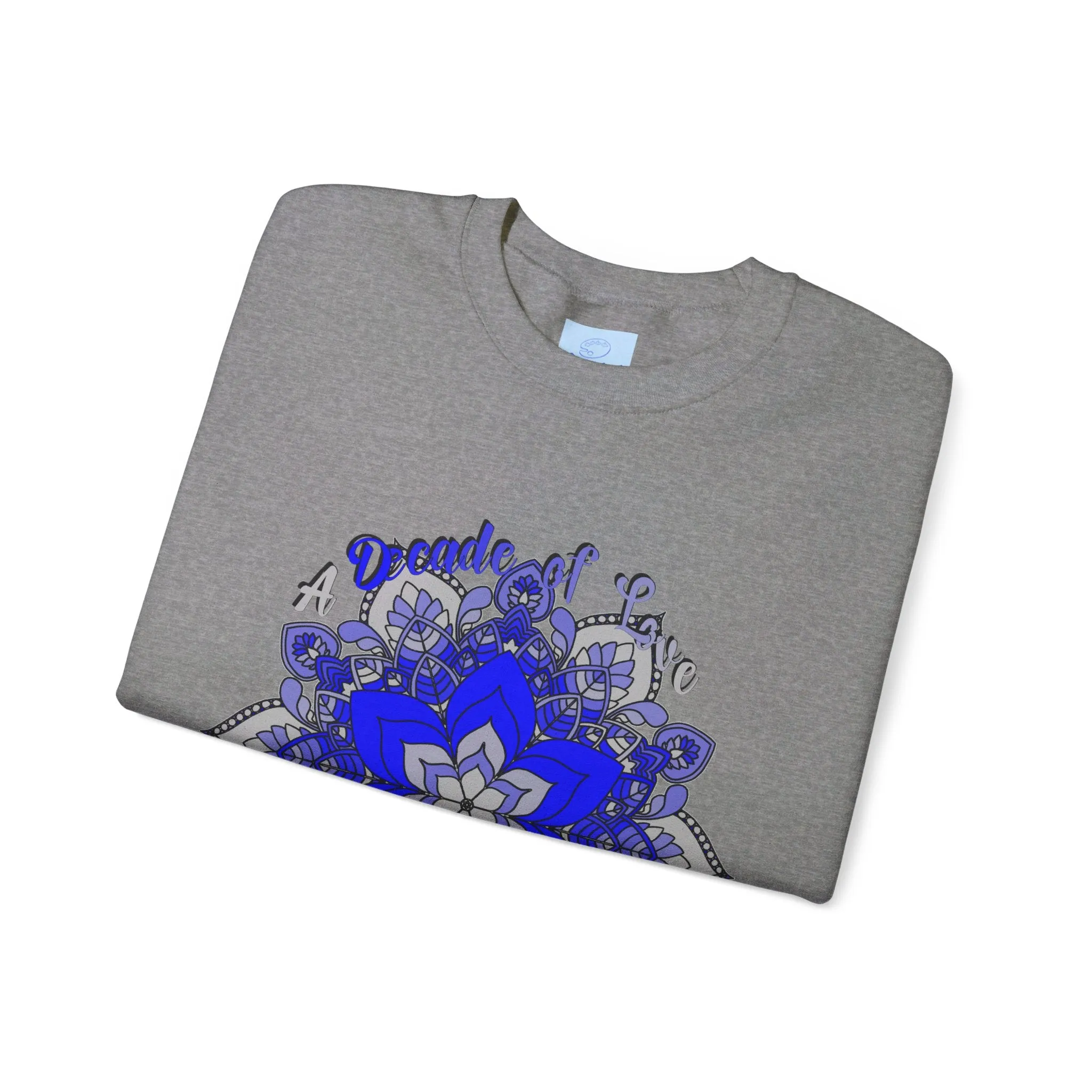 10th Anniversary Mandala Design Unisex Sweatshirt