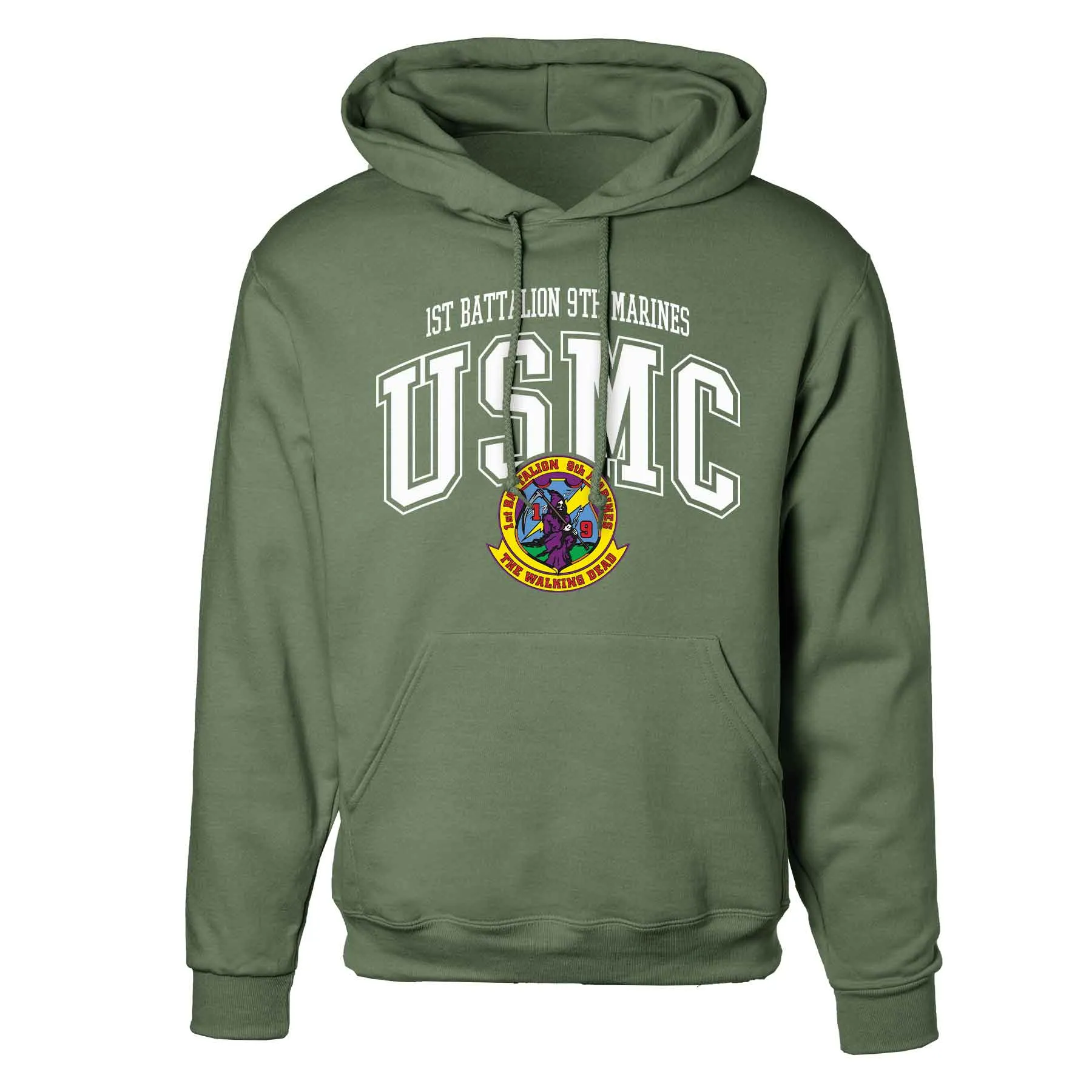 1st Battalion 9th Marines Arched Hoodie