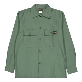 2 Pocket Shirt Olive Sateen