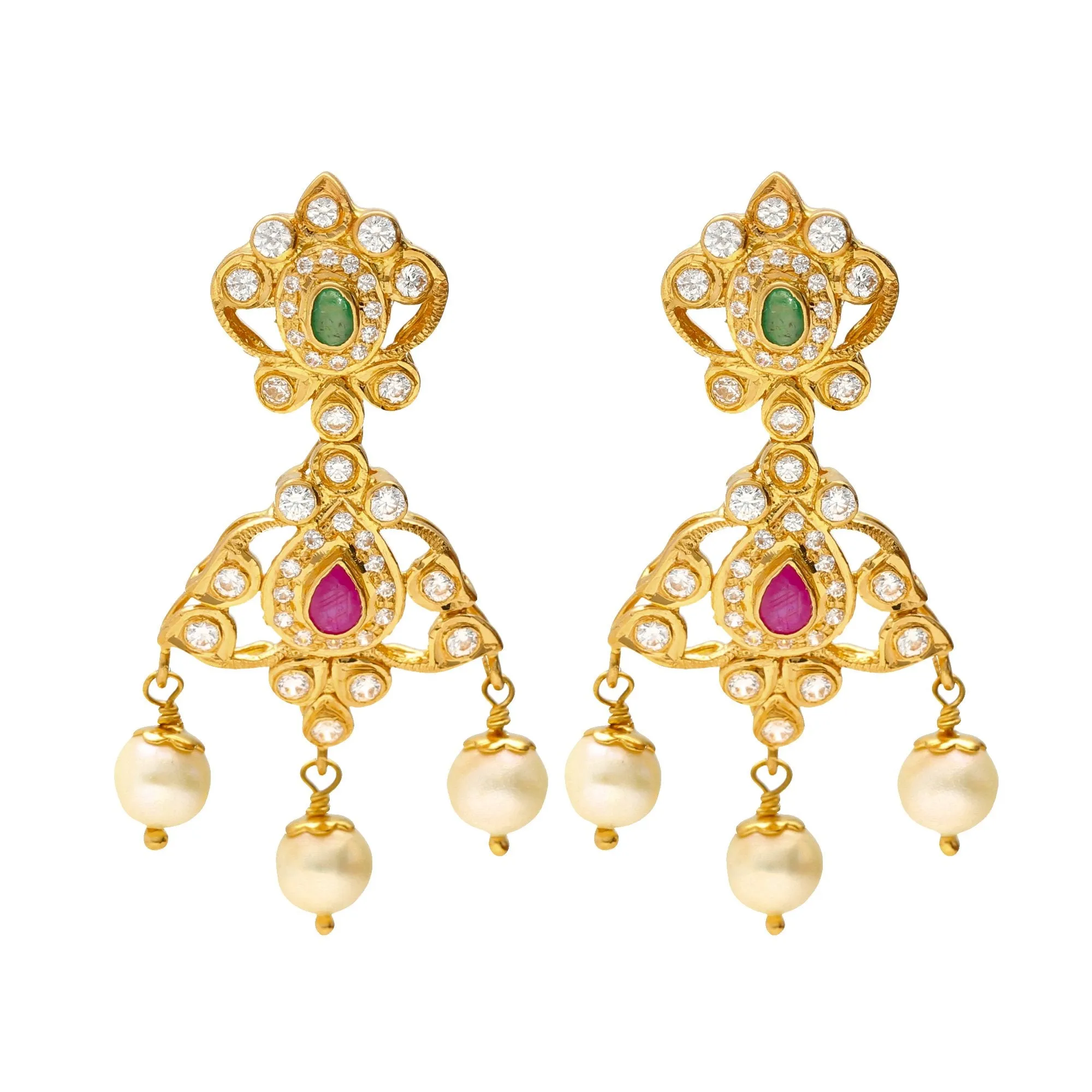 22K Gold Exquisite Kasu Jewelry Set