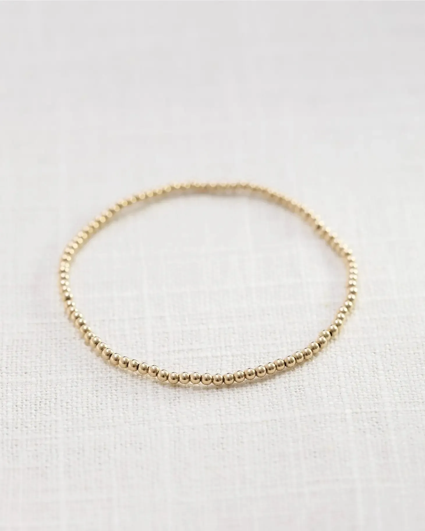 2MM Gold-filled Bead Bracelet