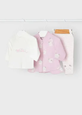 3 Piece Tracksuit Newborn Girl | Mayoral