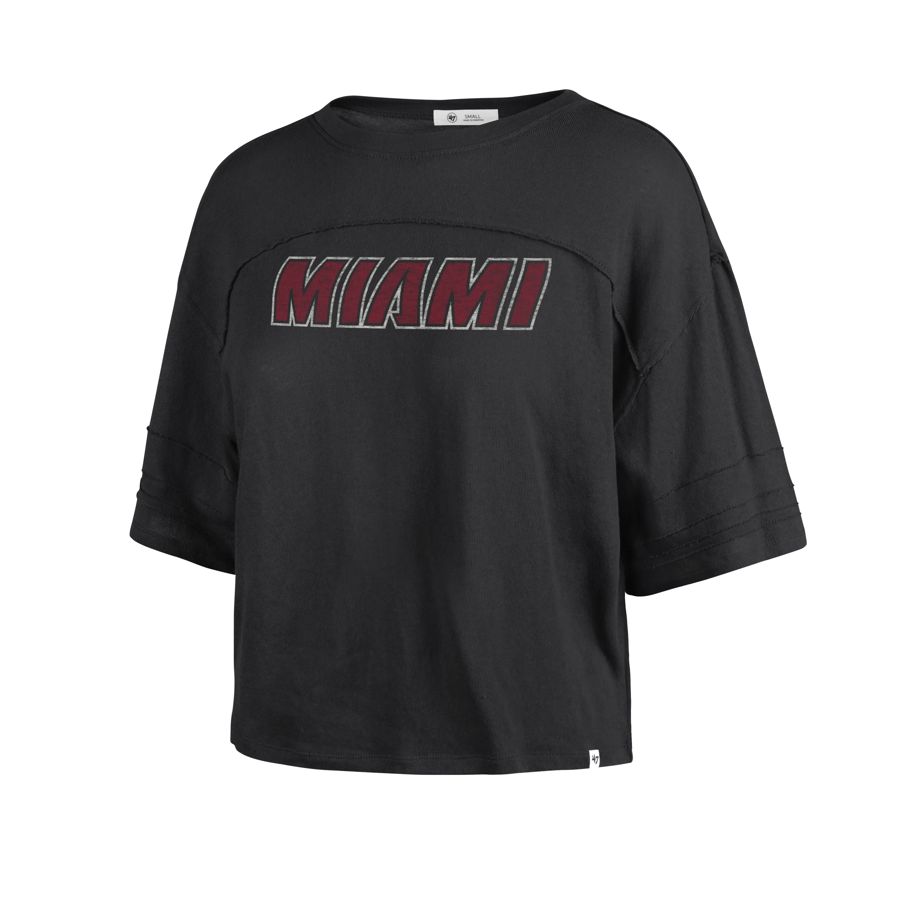 '47 Brand Miami HEAT Wordmark Women's Crop Tee