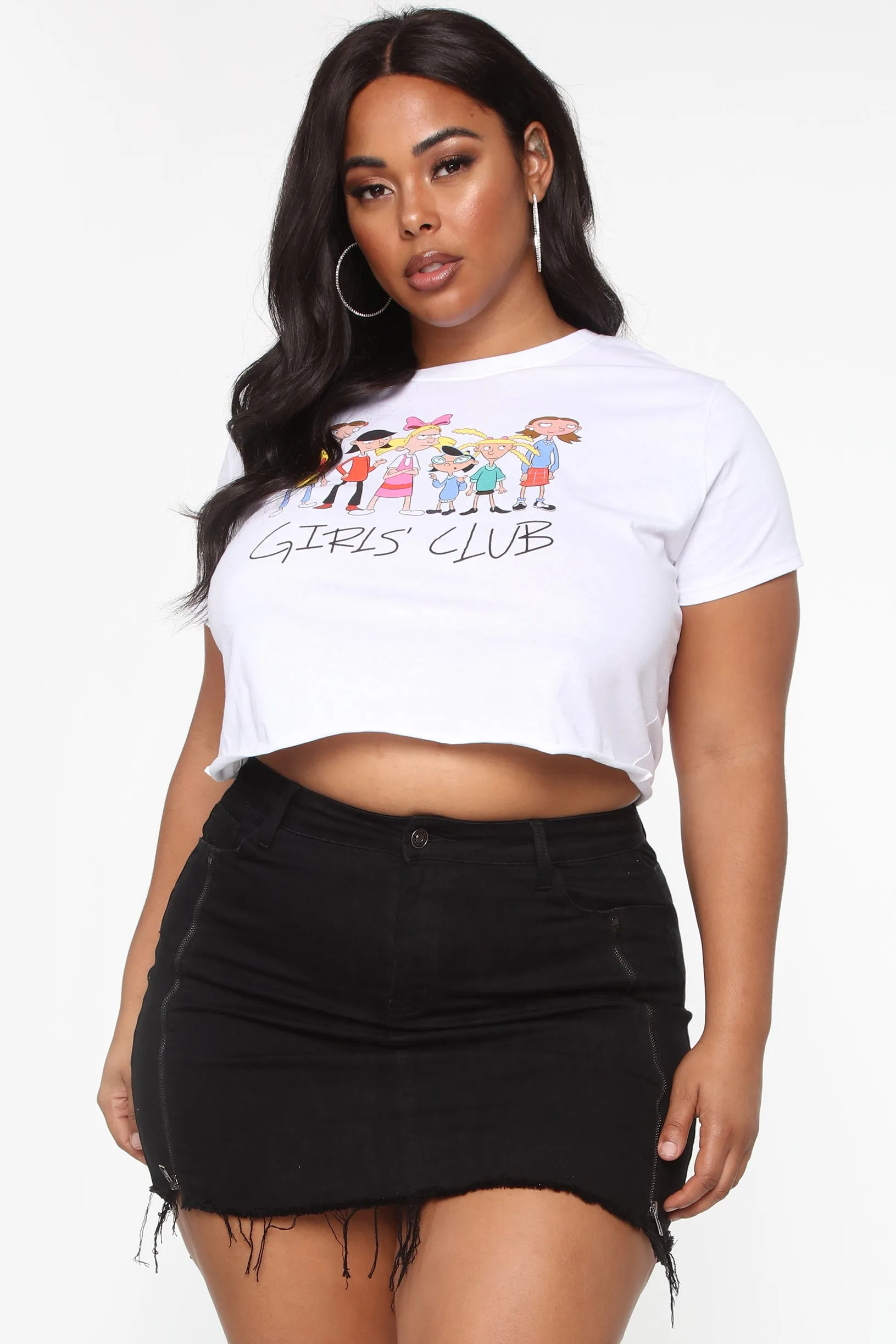 90's Kids Crop Top - White