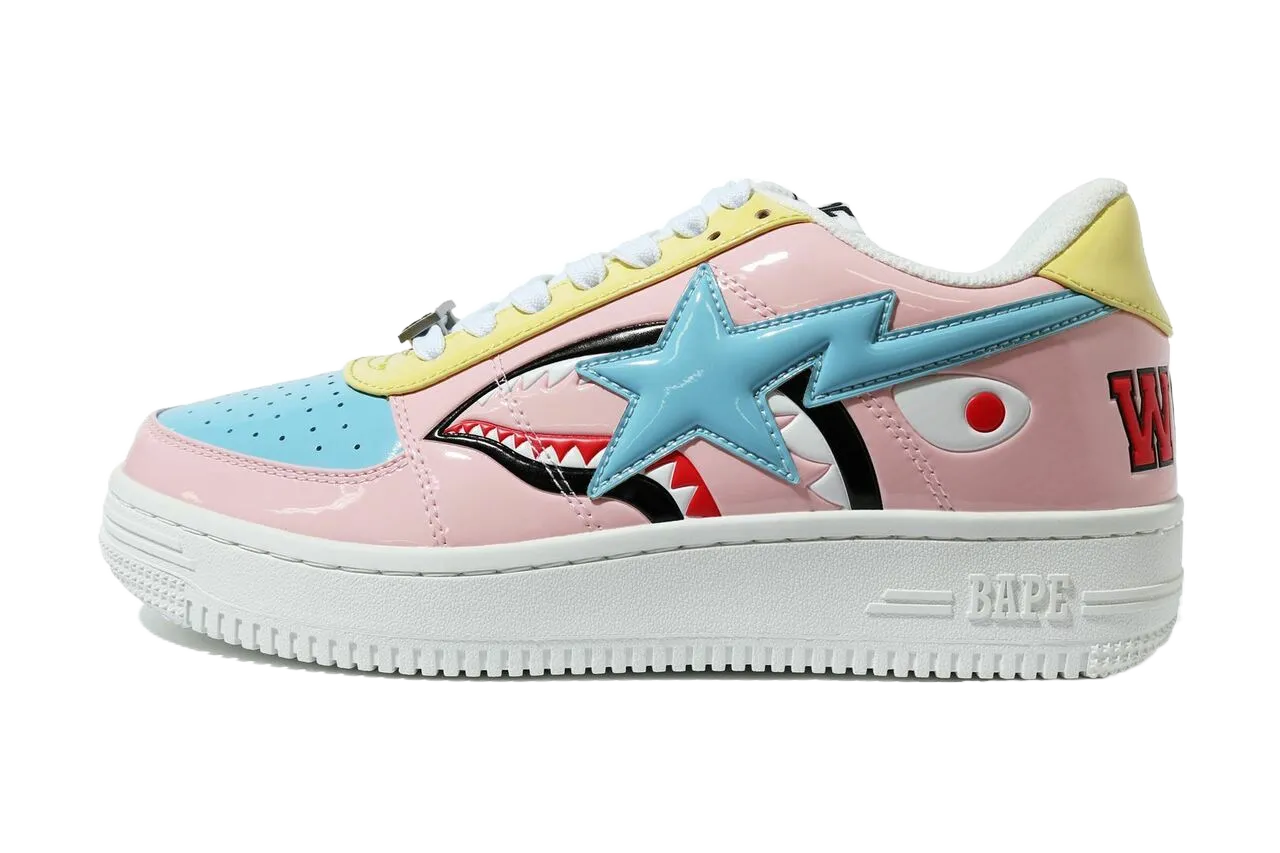 A Bathing Ape Bapesta Low M1 'Shark Face ‑ Pink'