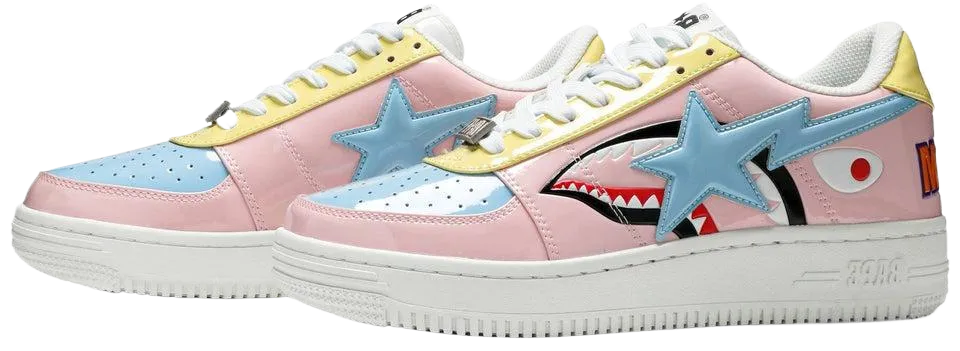 A Bathing Ape Bapesta Low M1 'Shark Face ‑ Pink'