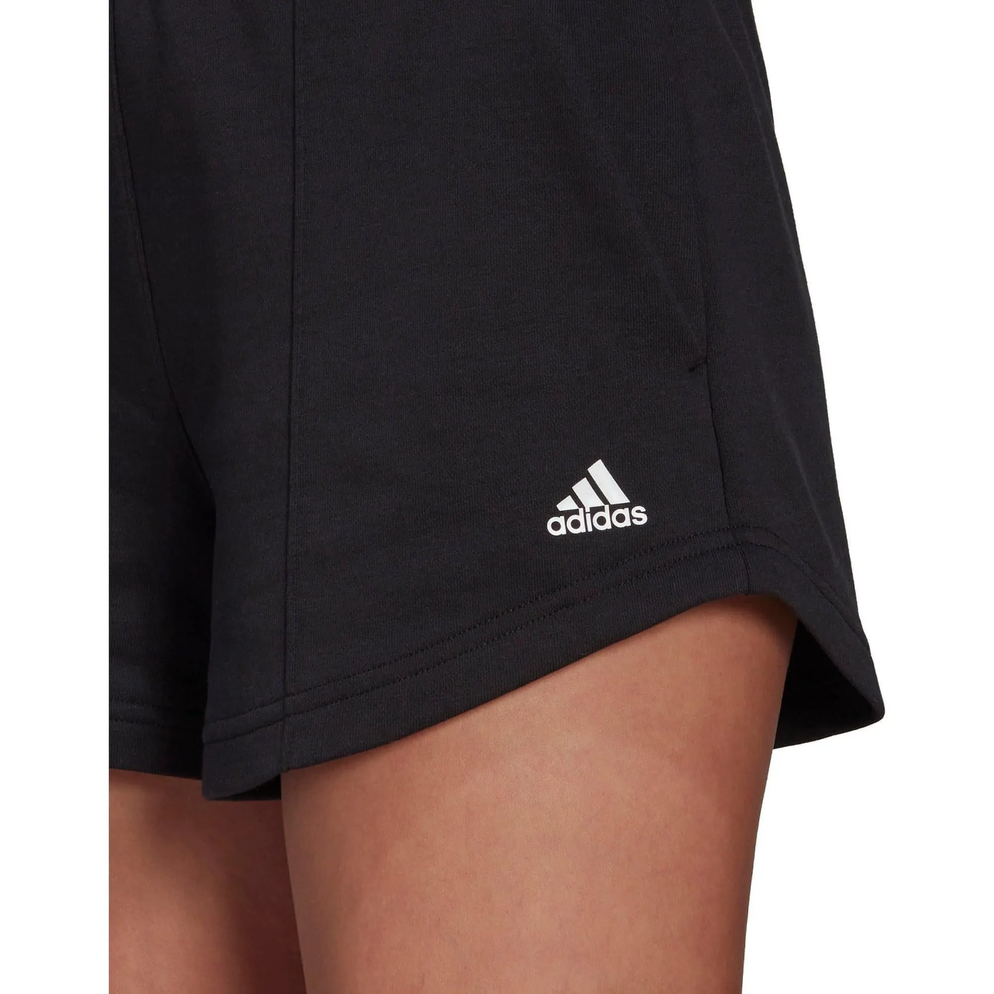 adidas Hyperglam French Terry Womens Training Shorts - Black