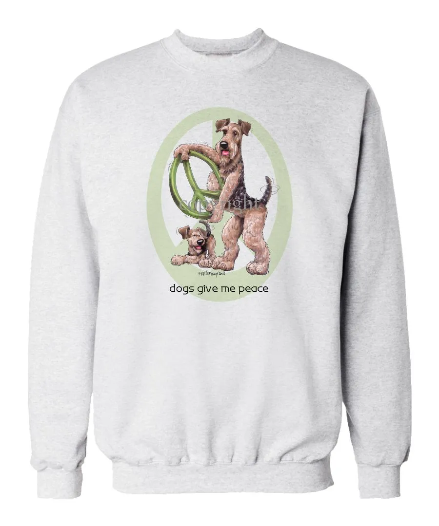 Airedale Terrier - Peace Dogs - Sweatshirt