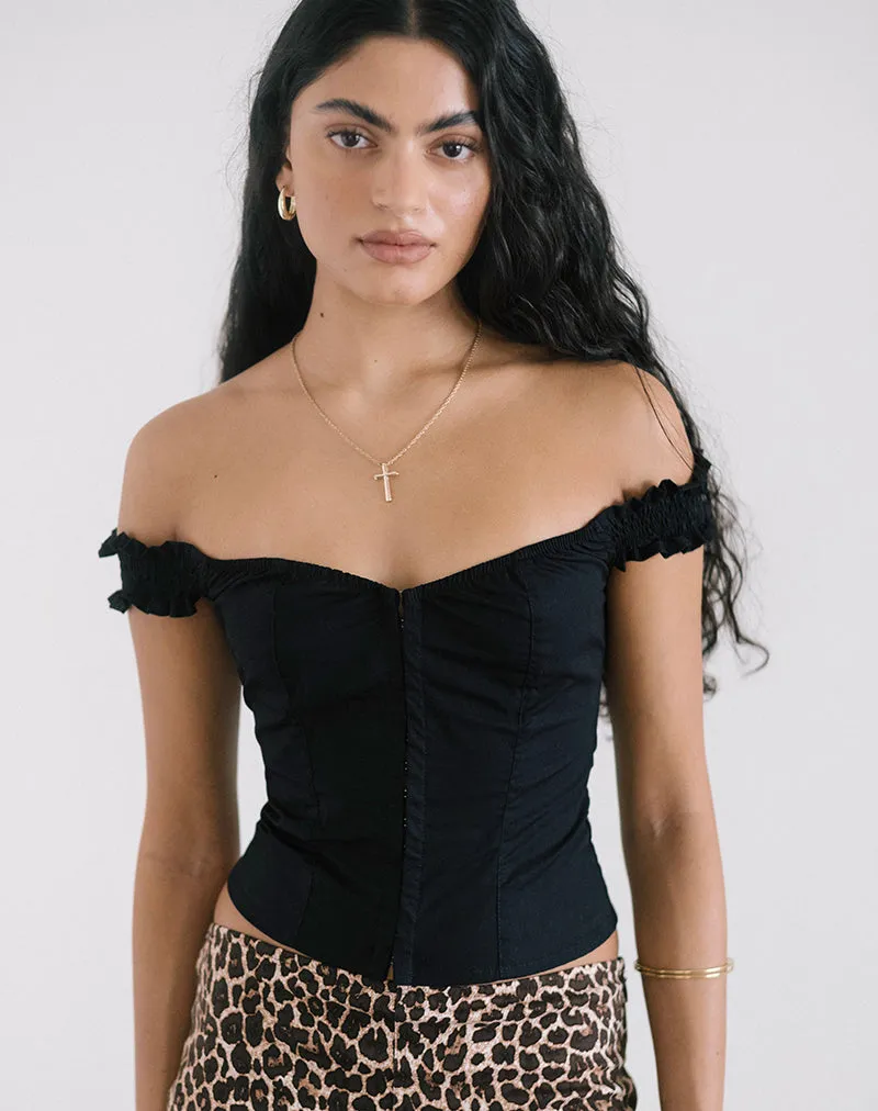 Aldre Bardot Top in Black