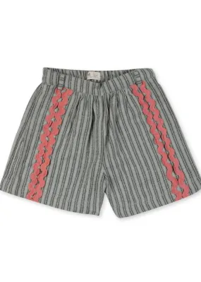 Alouette Jacquard Striped Cotton Shorts