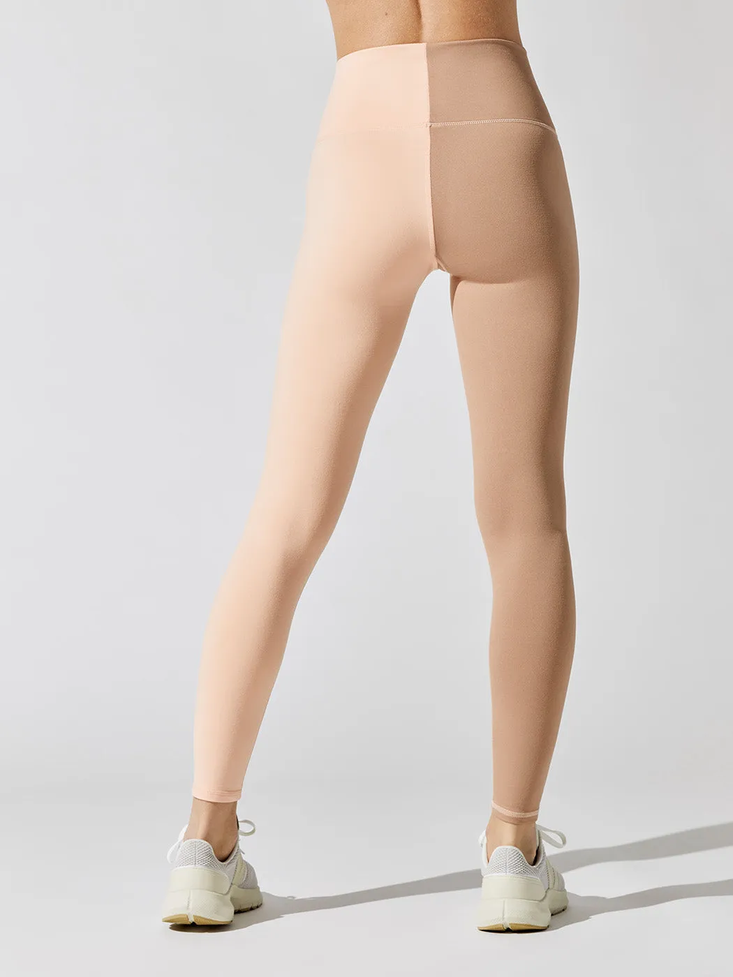 Apricot Colorblock TLC Super-High Band Legging - Two Tone Apricot