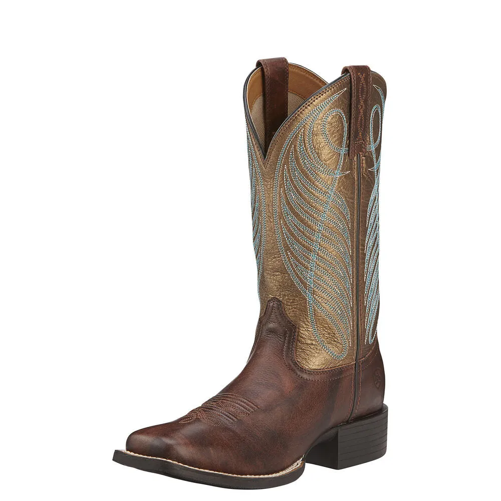 Ariat Women's Round Up Wide Square Toe Western Boot