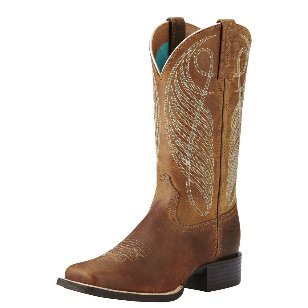 Ariat Women's Round Up Wide Square Toe Western Boot