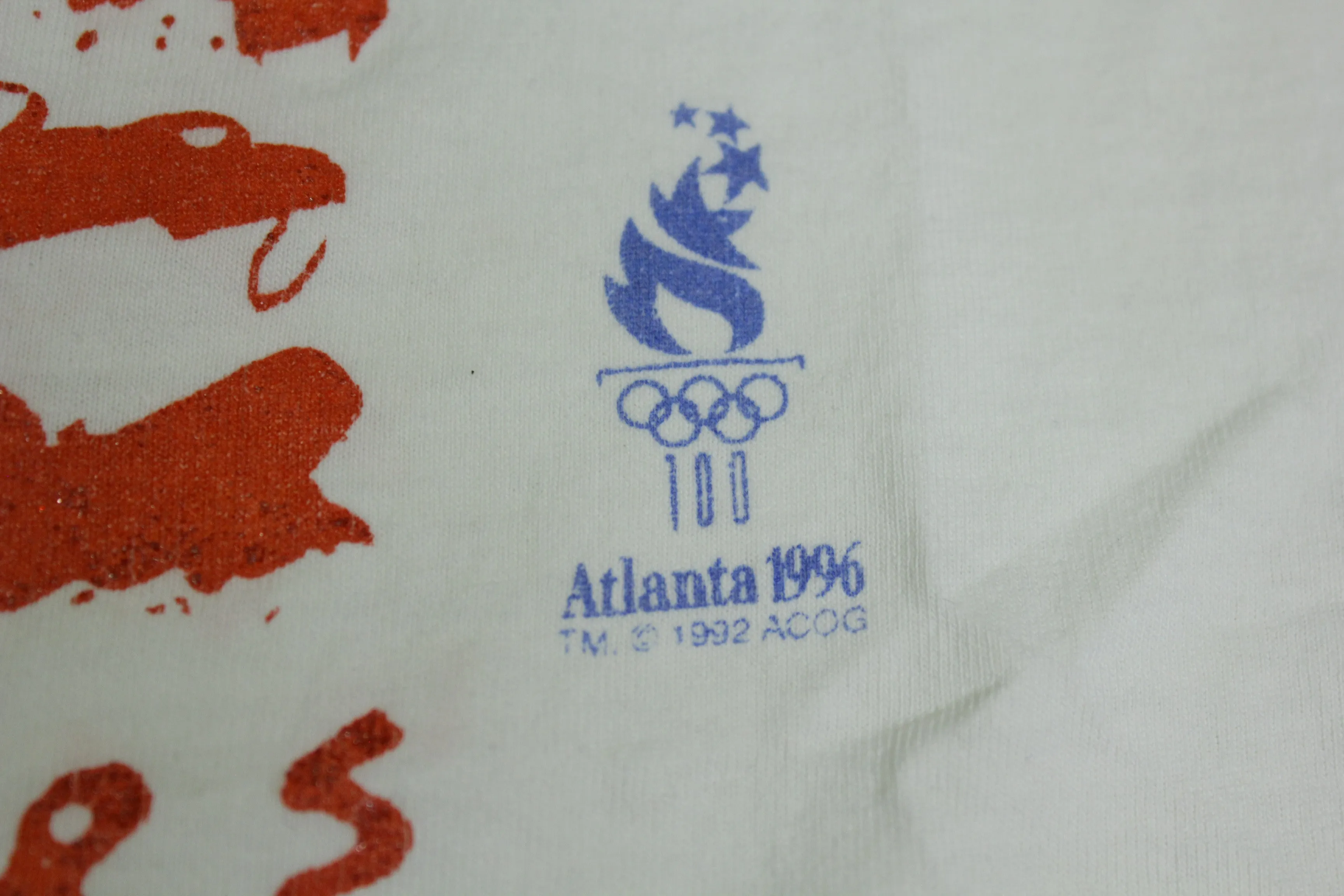 Atlanta 1996 Olympic Games Vintage 90's American Flag T-Shirt