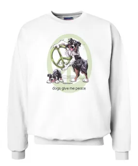 Australian Shepherd  Black Tri - Peace Dogs - Sweatshirt