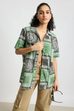 Bandana Print Women's Resort Shirt