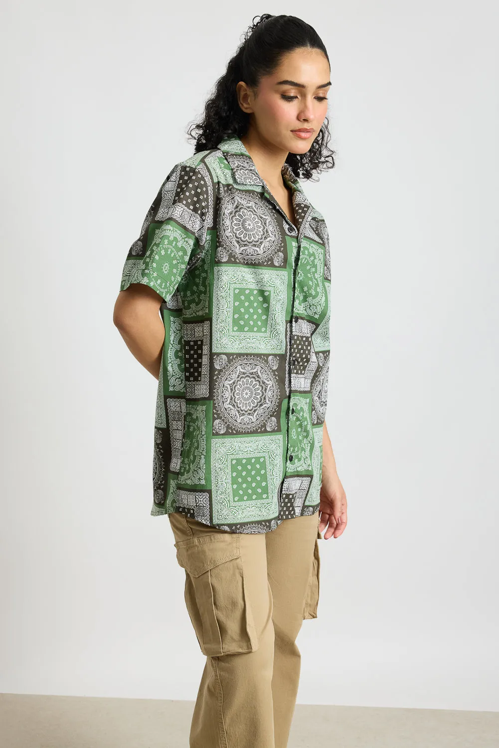 Bandana Print Women's Resort Shirt