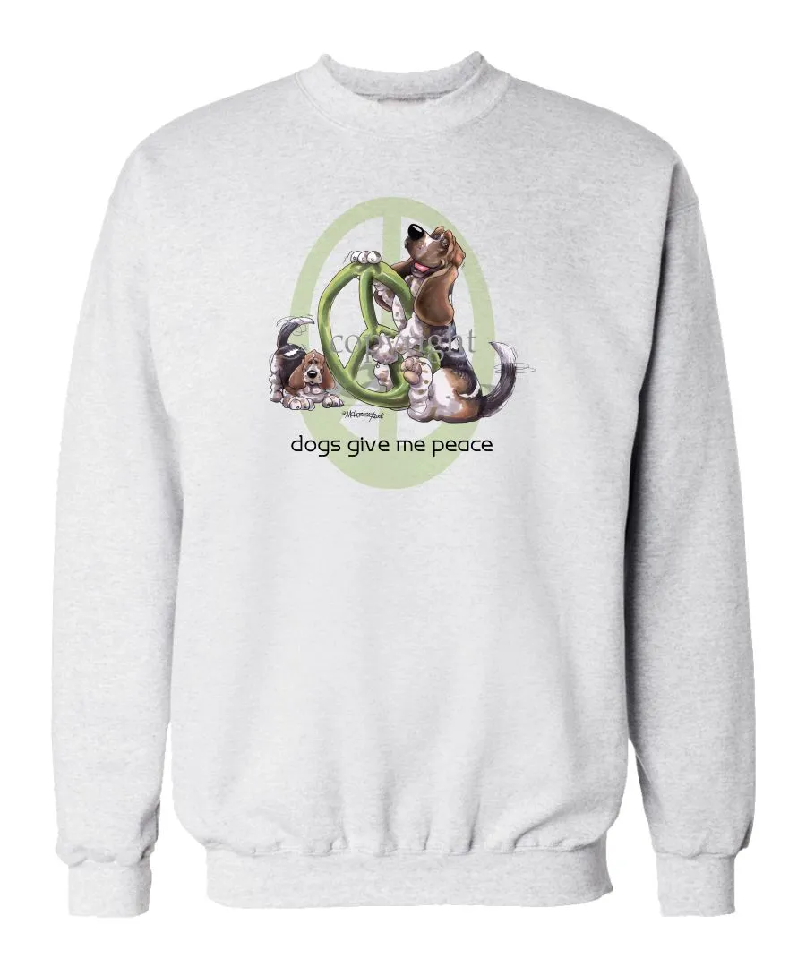 Basset Hound - Peace Dogs - Sweatshirt