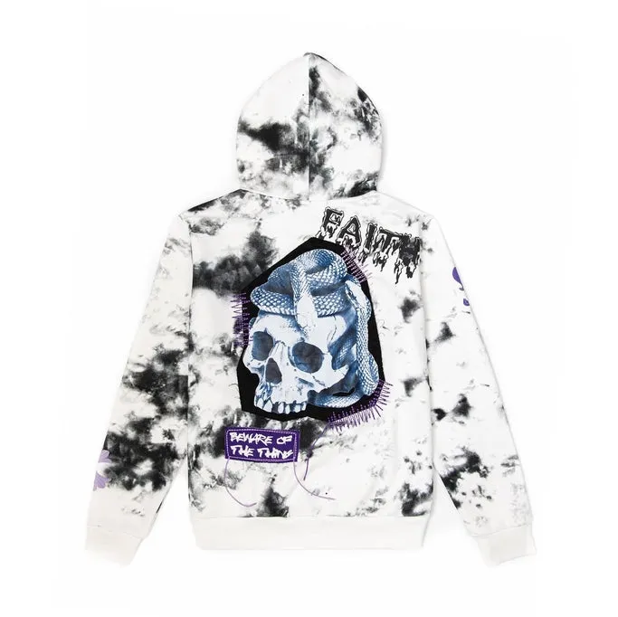 Big and Tall Tie-Dye Fashion Hoodie - Cloud Black