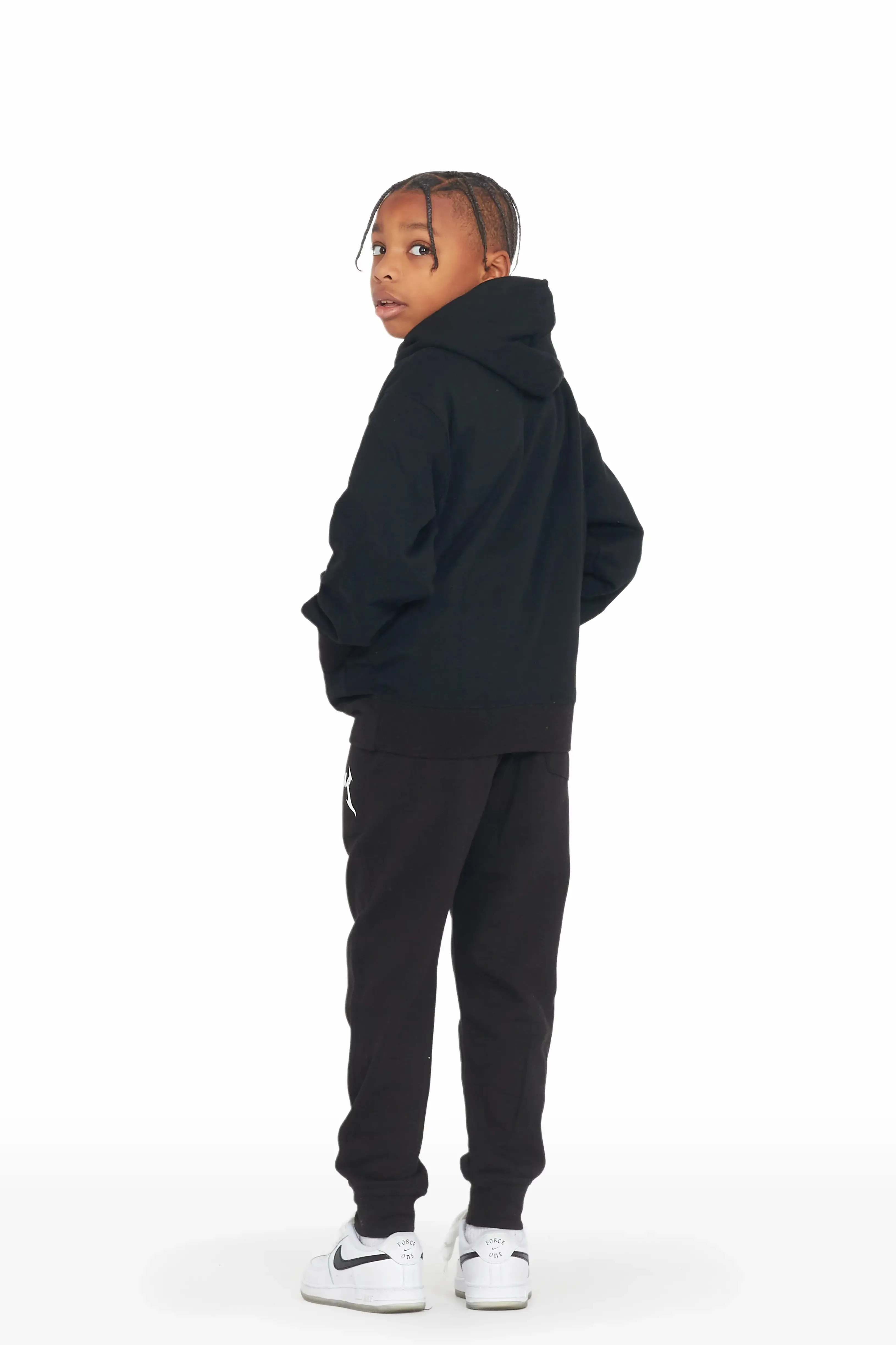 Boys Colt Black Hoodie Track Set