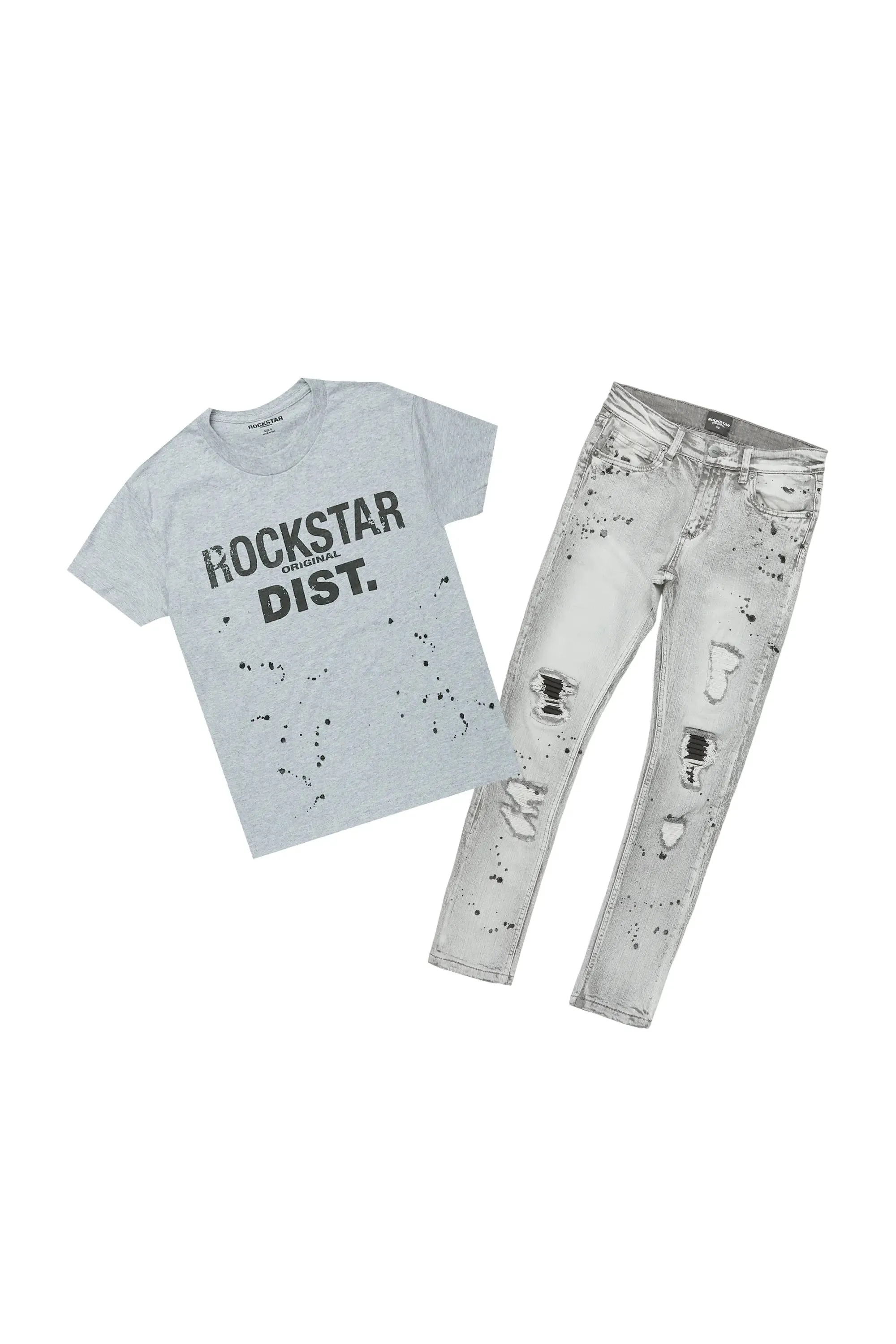 Boys Hani Grey T-Shirt Skinny Jean Set