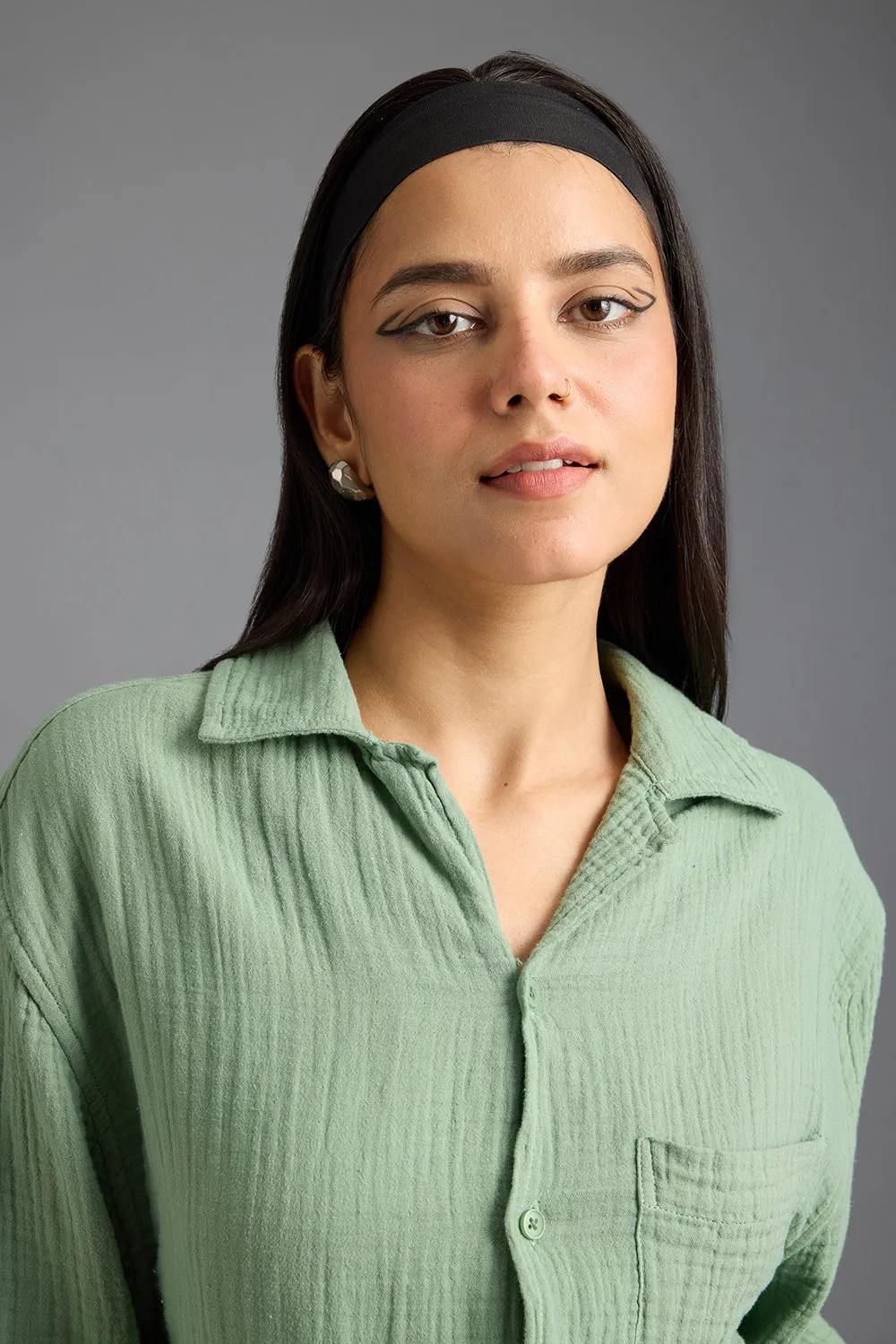 Breezy Relaxed Green Shirt