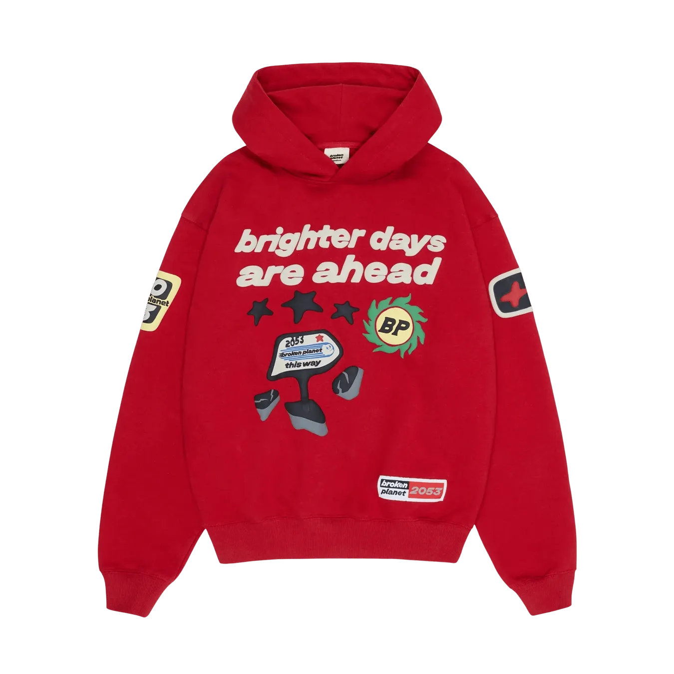 Broken Planet Market Hoodie 'Brighter Days Are Ahead'