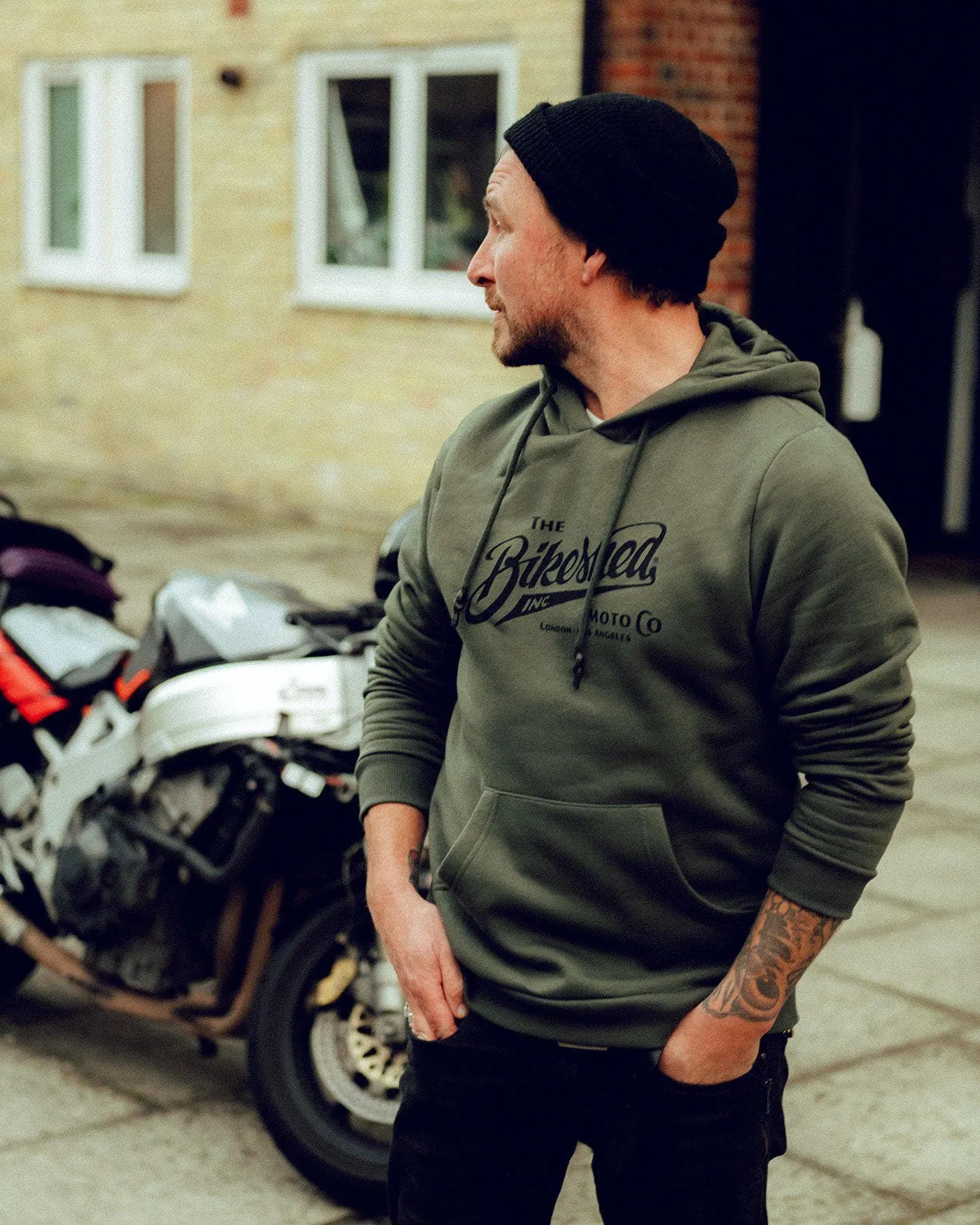 BSMC Inc. Overhead Hoodie - Khaki/Black