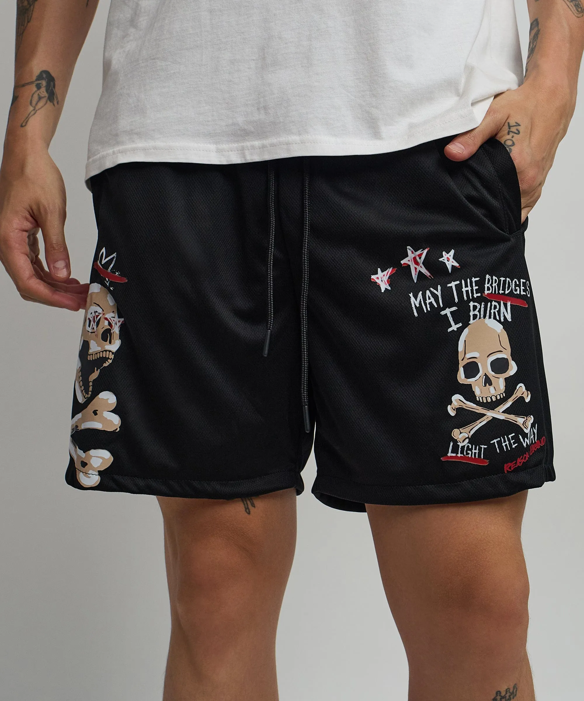 Burn Mesh Shorts - Black