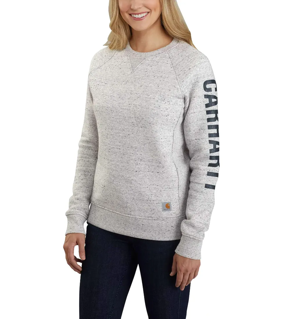 Carhartt 104410 Relaxed Fit Midweight Crew Neck Logo Sweatshirt Fleece