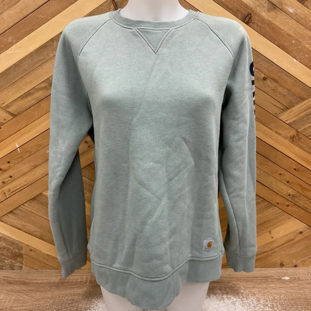 Carhartt - Women's Relaxed Fit Sweatshirt - MSRP$120: Light Blue / Navy-women-LG