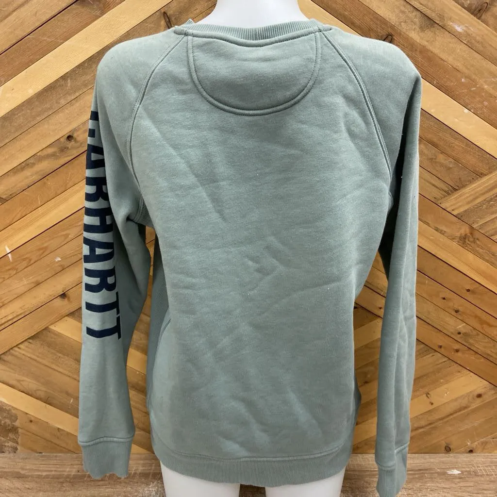 Carhartt - Women's Relaxed Fit Sweatshirt - MSRP$120: Light Blue / Navy-women-LG