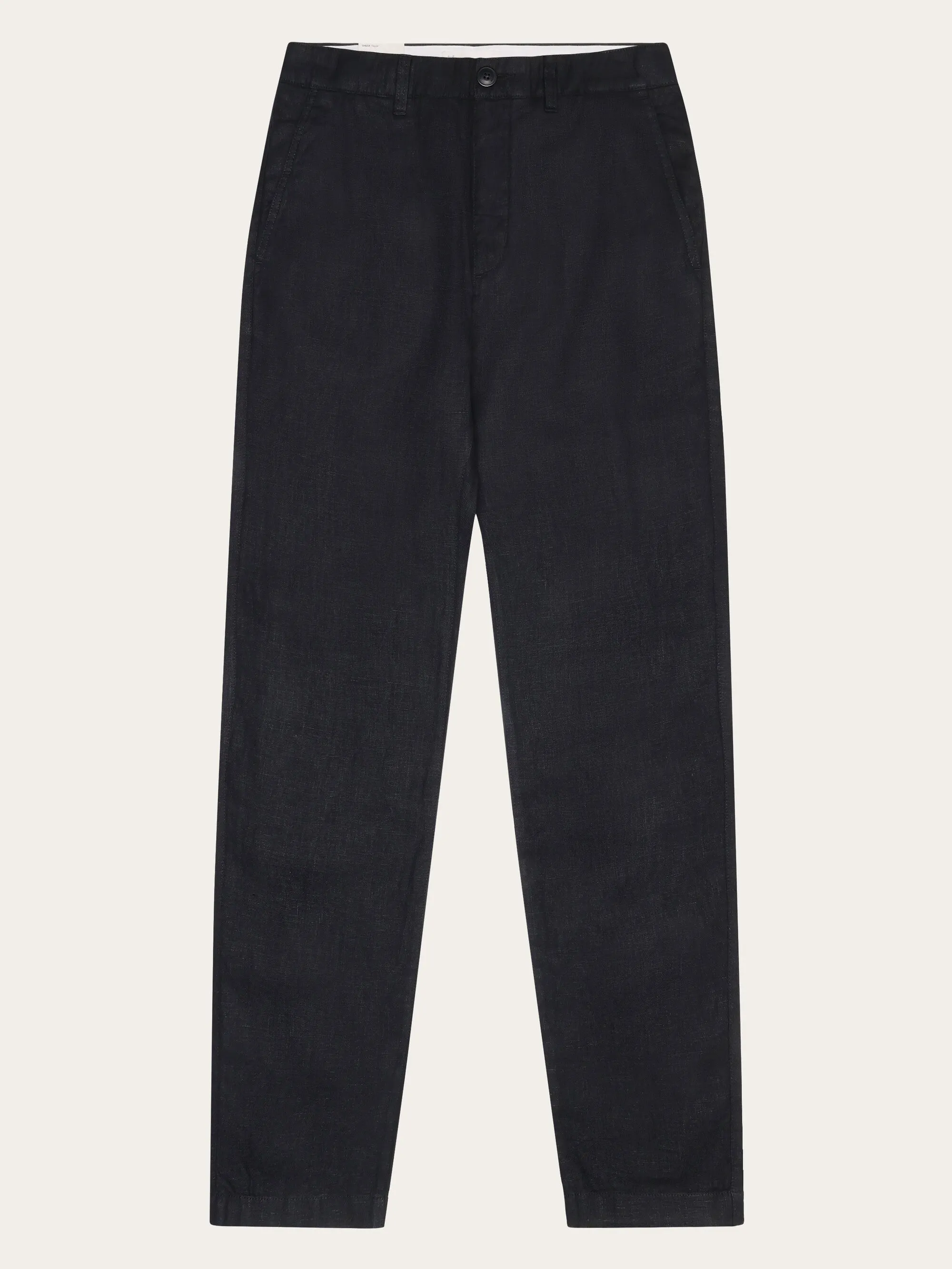 CHUCK regular linen pants - GOTS/Vegan - Black Jet