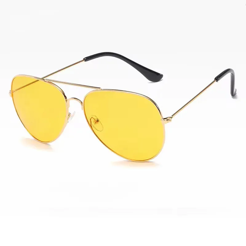 Classic Retro Pilot Ocean Sunglasses for Women Men Unisex Metal Red Yellow 3025 Sun Glasses Summer Driving Eyewear Goggle 2024