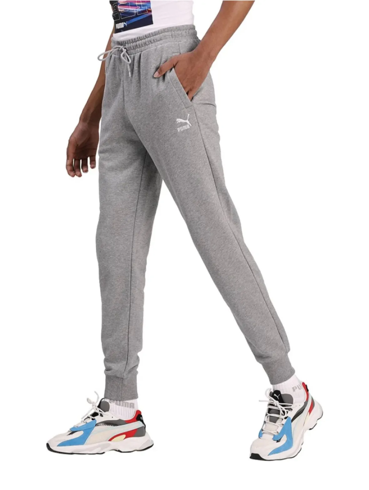 Classics Sweatpants Cuff TR Men Solid Grey-538045 03