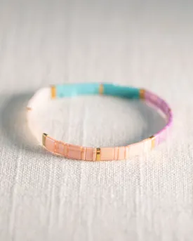 Coastal Rainbow Tila Bracelet