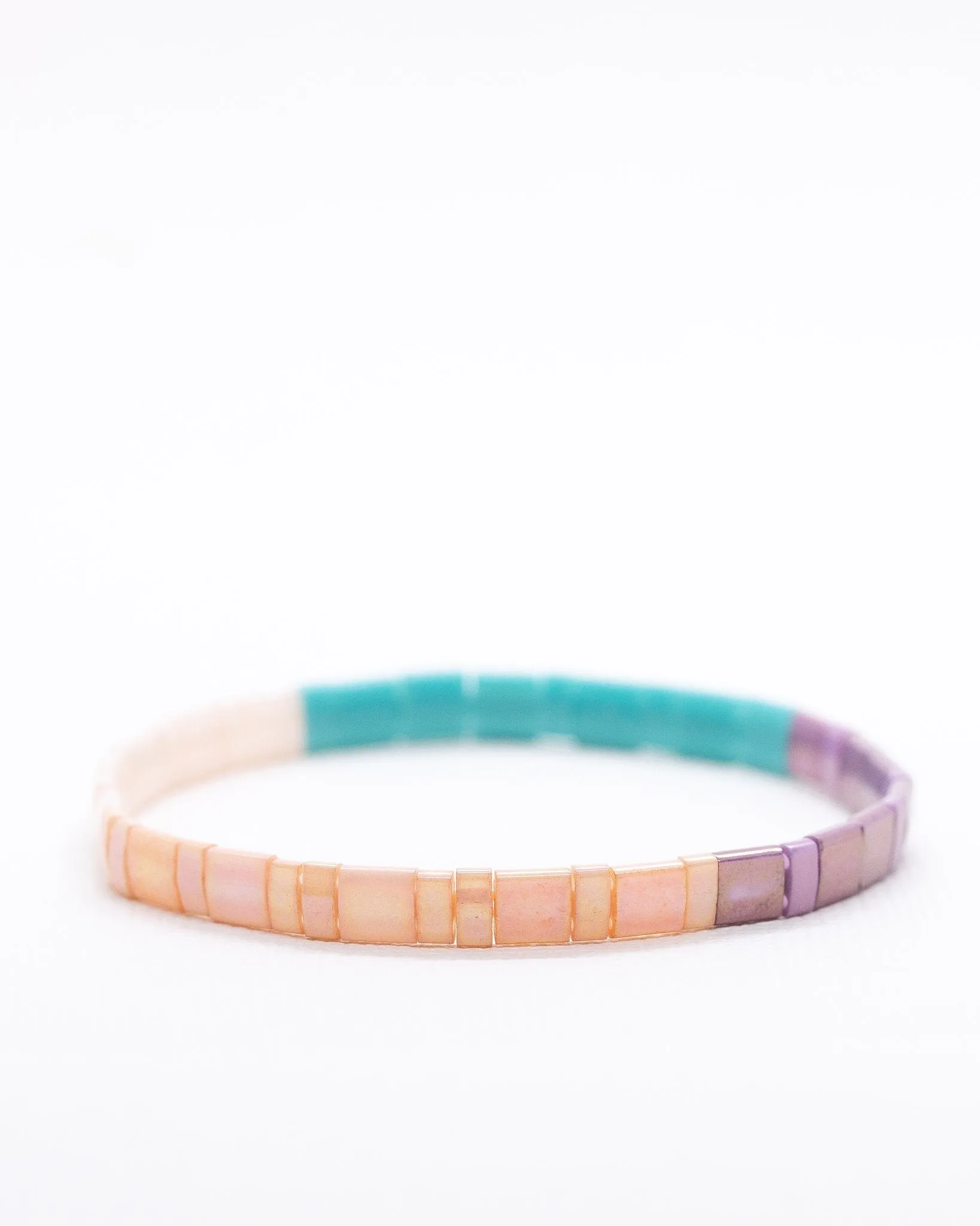 Coastal Rainbow Tila Bracelet