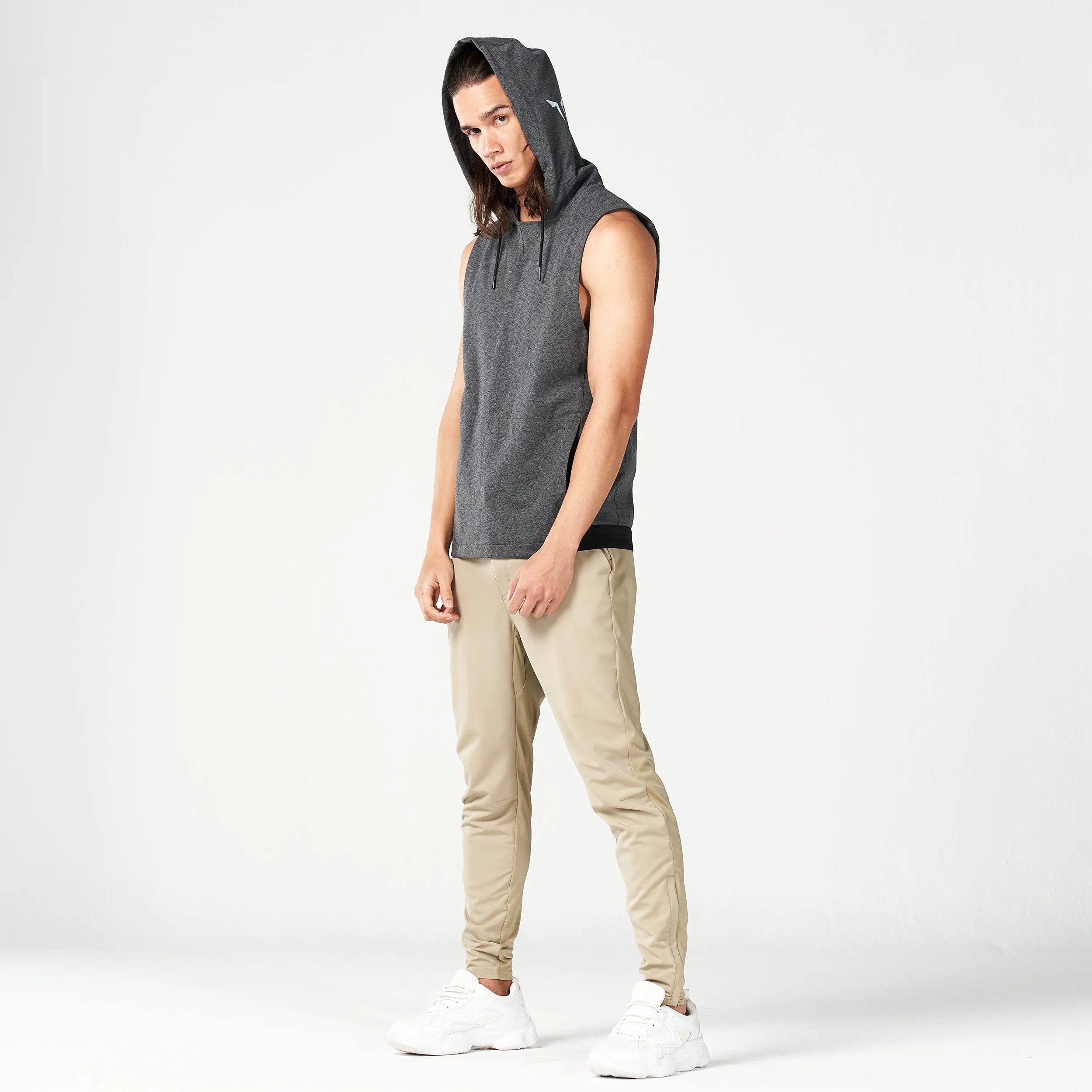 Code Hooded Tank -  Black Marl