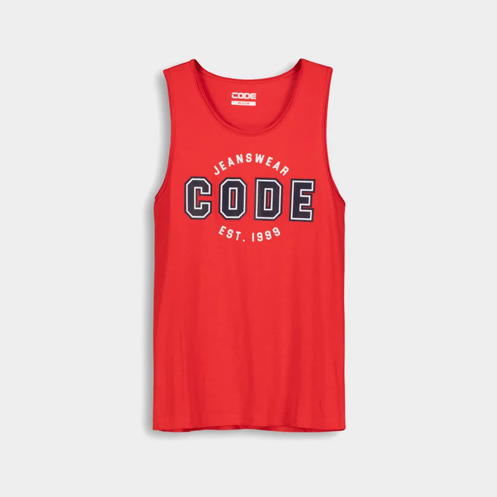 Code Mens Jupiter Tank Red/Multi _ 180656 _ Red