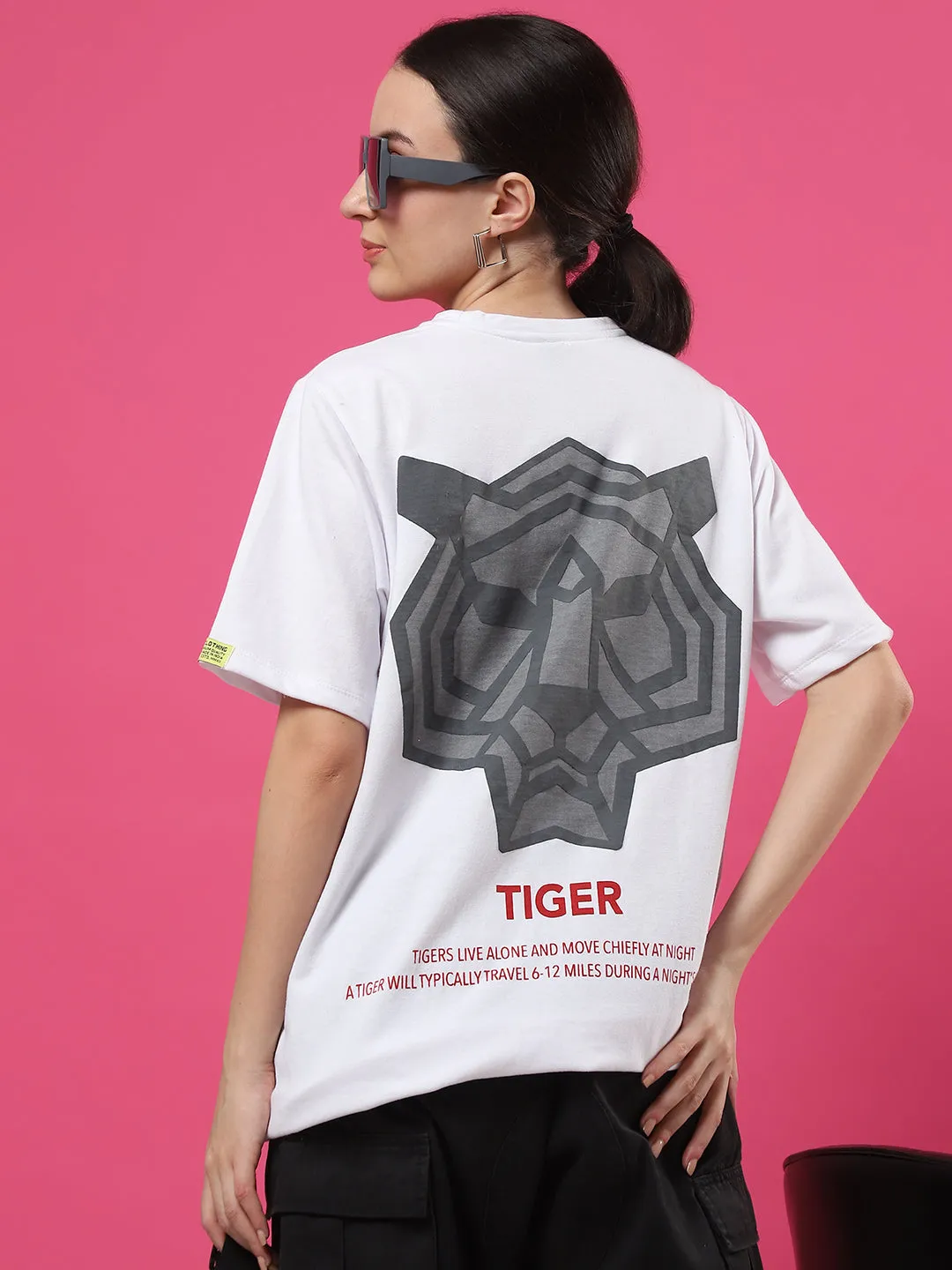 Cool & Comfy Oversized Terry T-Shirt with Puff Print