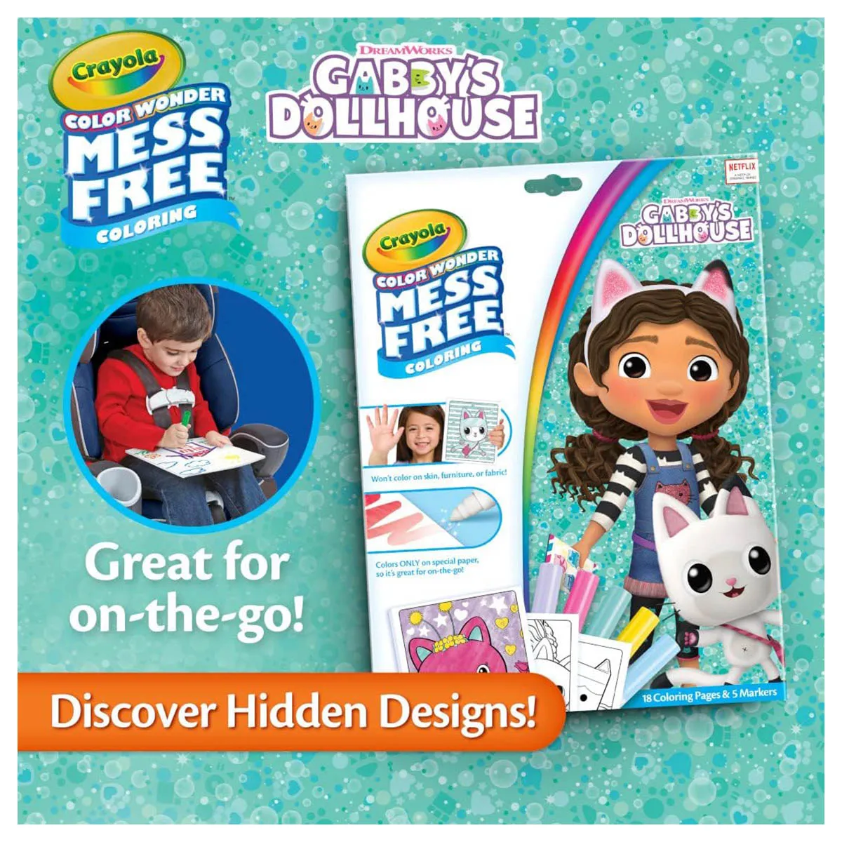 Crayola Color Wonder Mess Free Colouring Gabby's Dollhouse