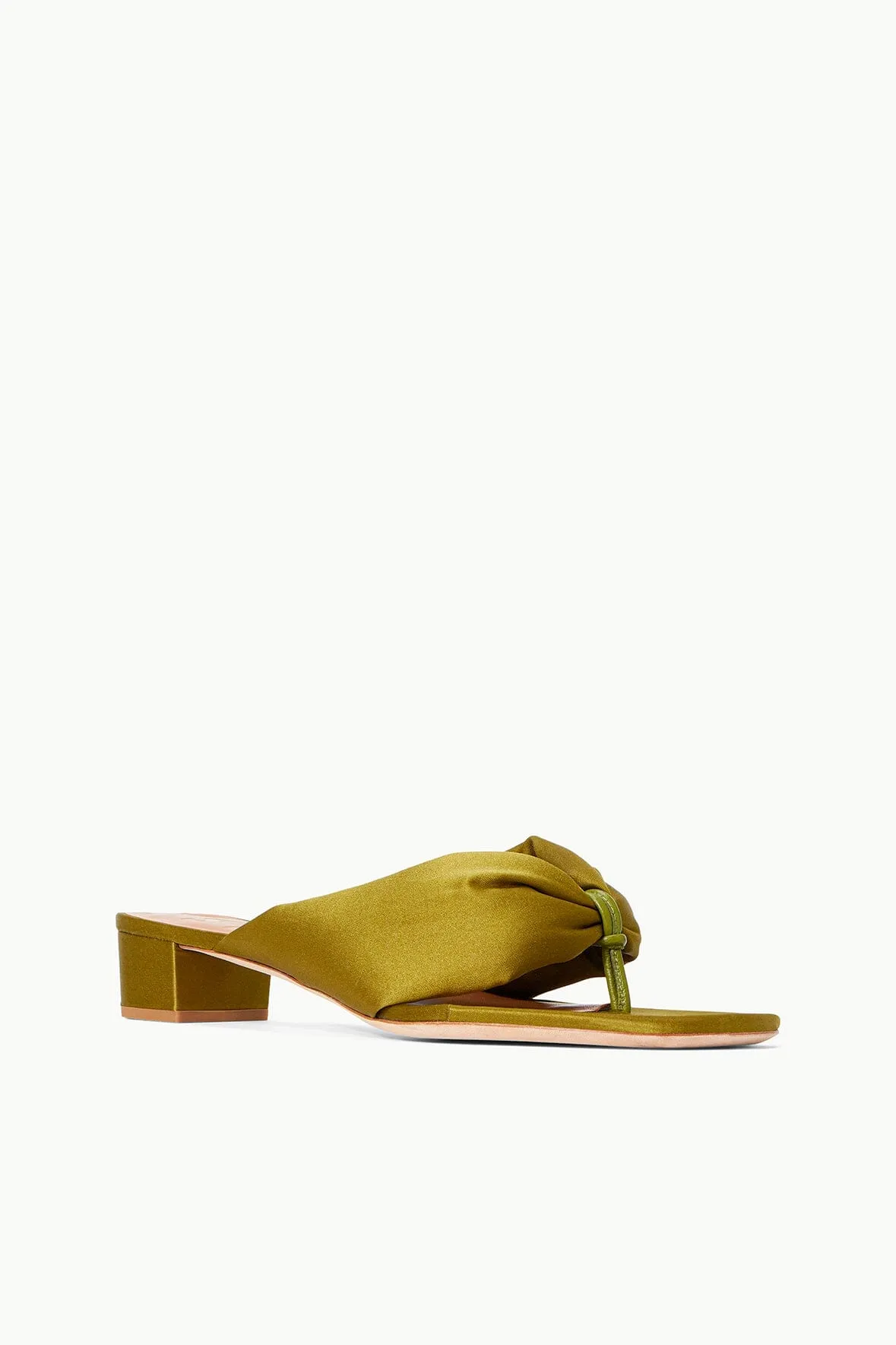 DAHLIA SANDAL | OLIVE SATIN