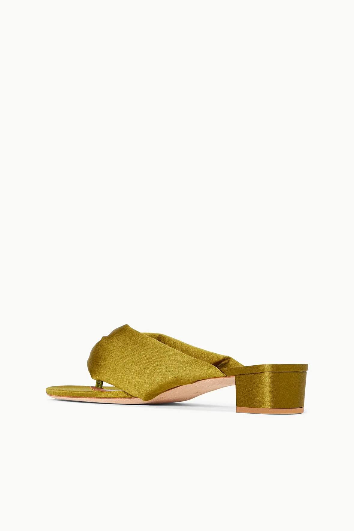 DAHLIA SANDAL | OLIVE SATIN