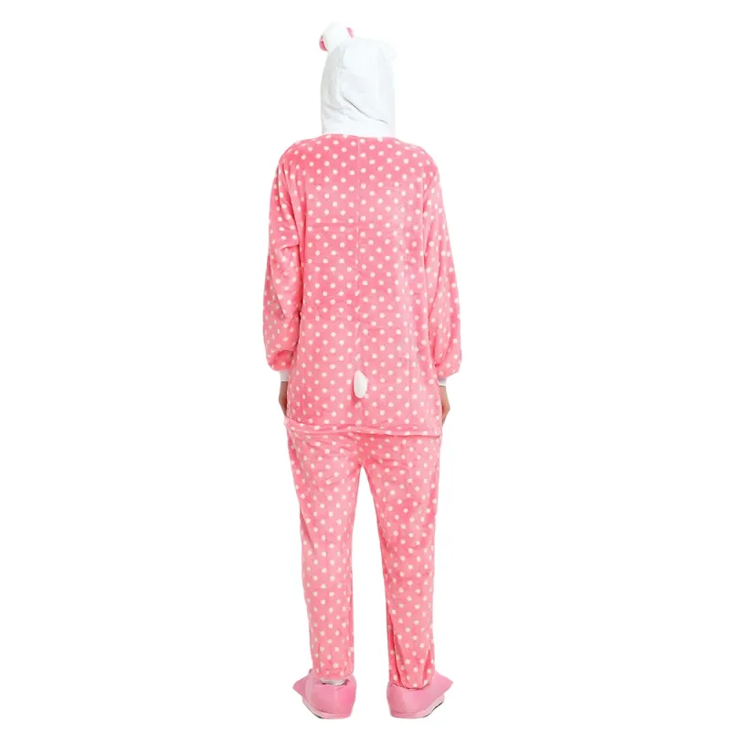 Dotted Pink Hello Kitty Adult Onesie