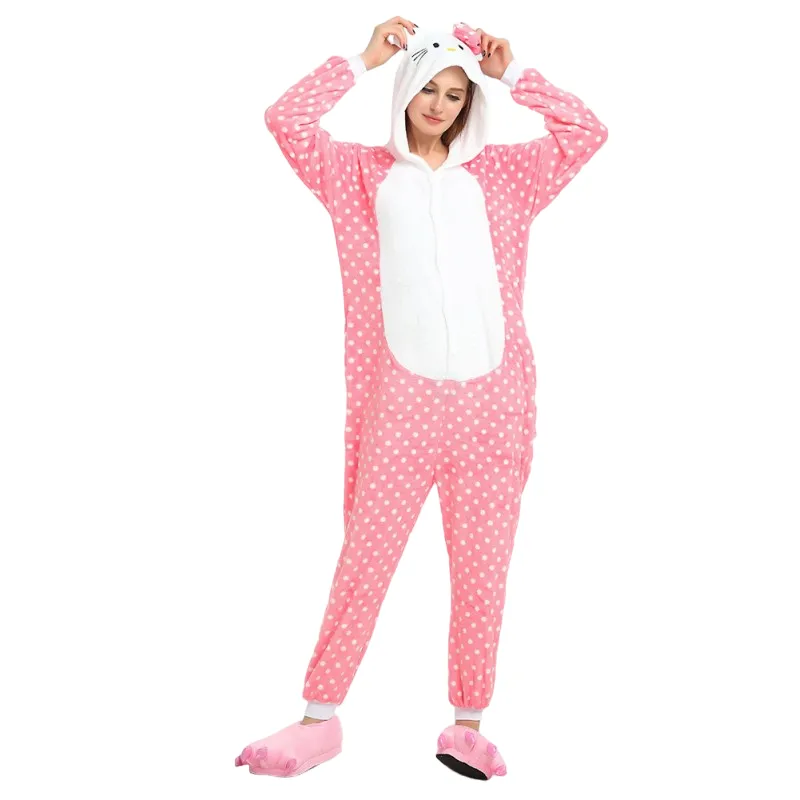 Dotted Pink Hello Kitty Adult Onesie