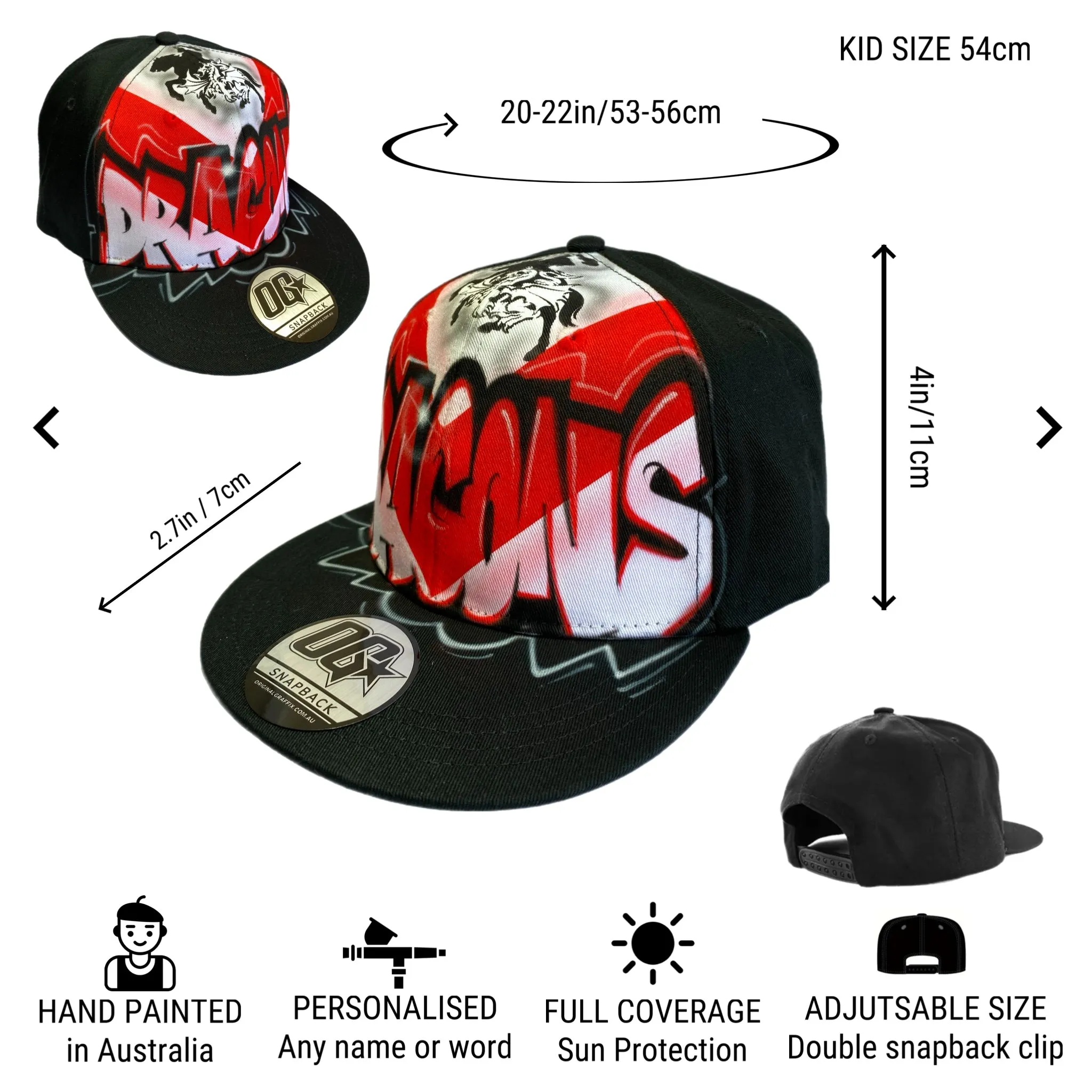 Dragons Personalised Snapback Cap