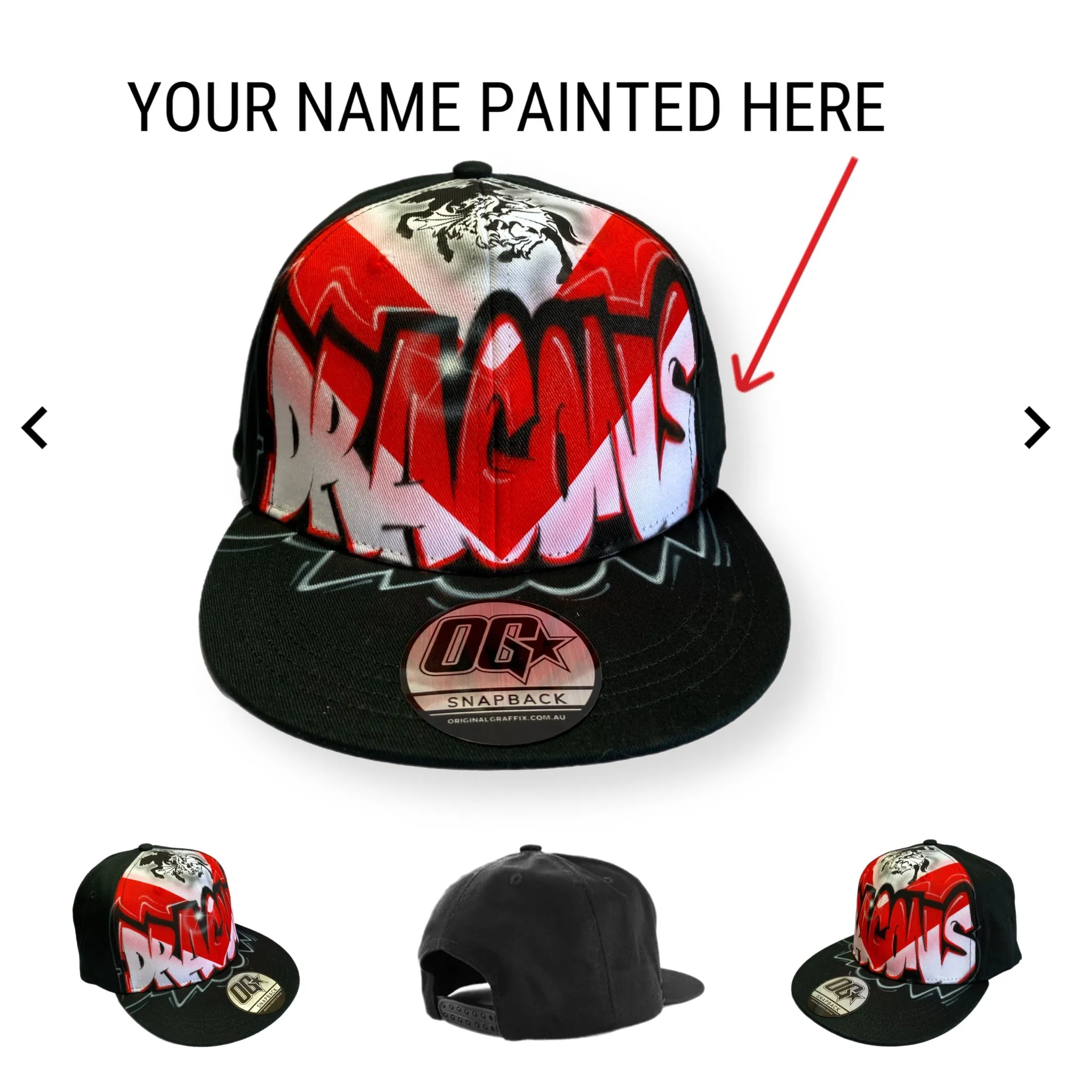 Dragons Personalised Snapback Cap