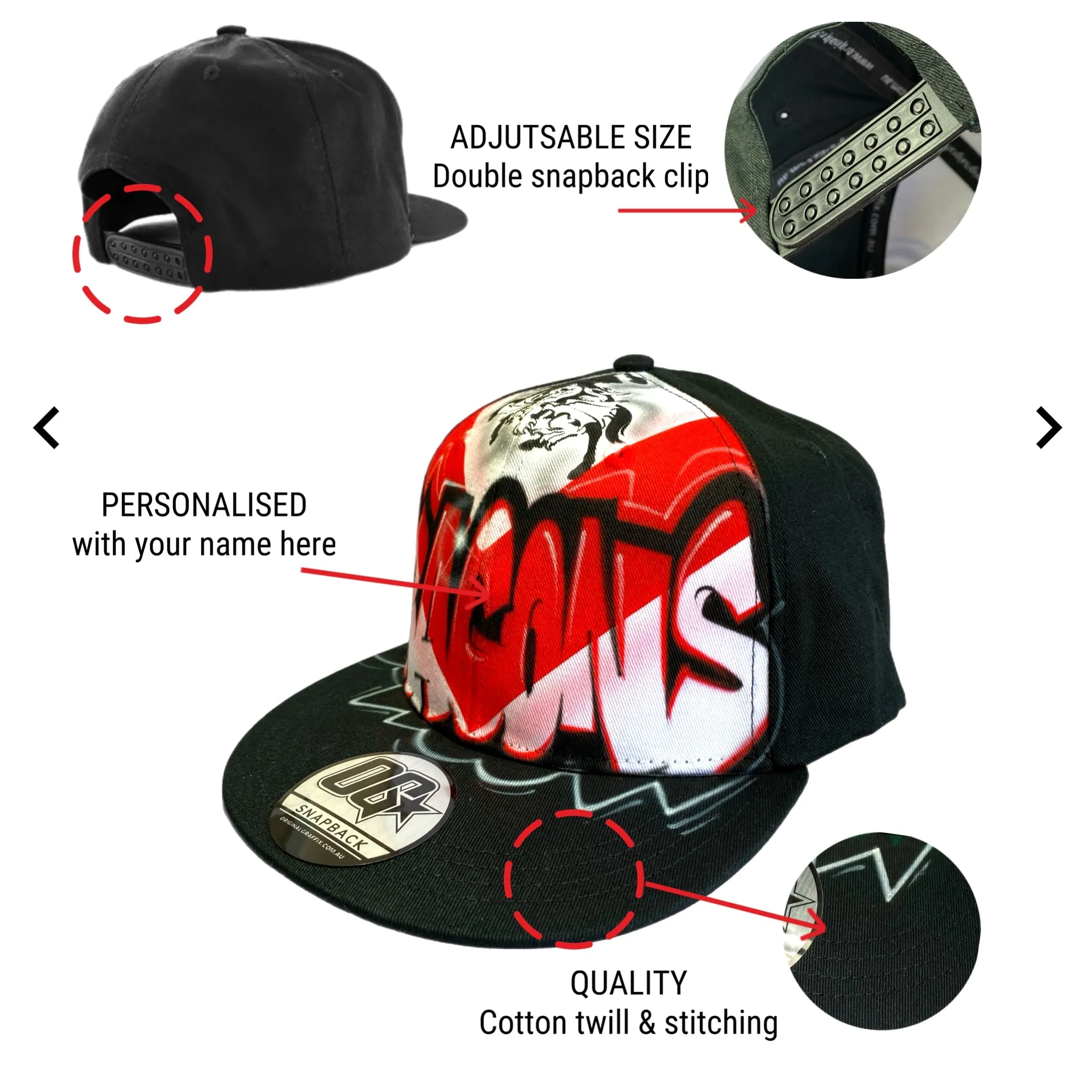 Dragons Personalised Snapback Cap