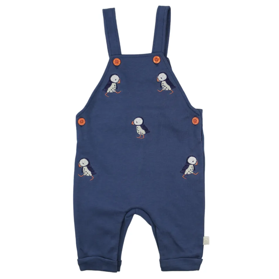 Elegant Kids 2 Pc Cotton Dungaree And T-Shirt Set - Penguin